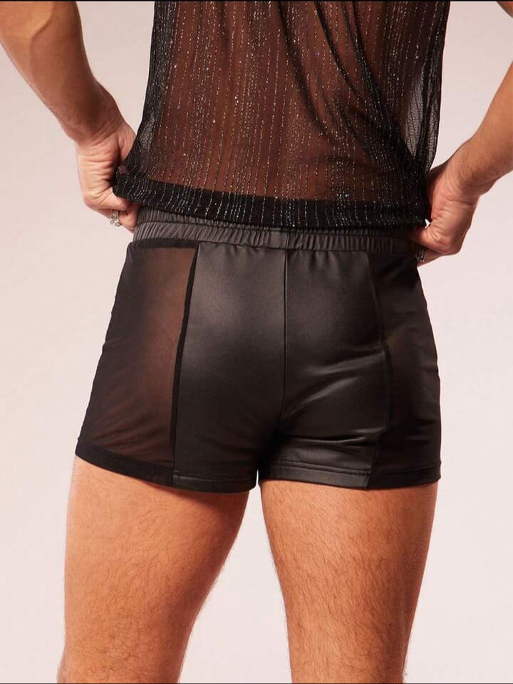 Men's Mesh & PU Rhinestone Embellished Casual Night shoot